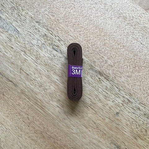 Biasband katoen 20mm - Taupe