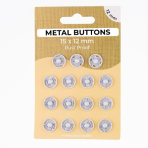 Metalen drukknopen - Offwhite 12 mm