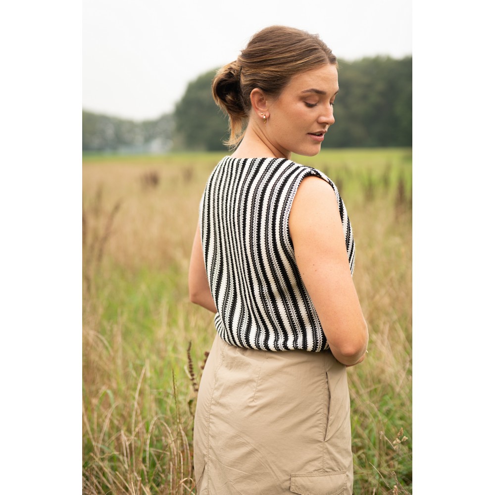 Knitted crochet - Zwart/wit - Afbeelding 4