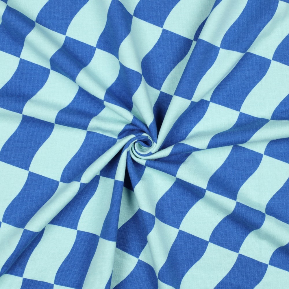 Soft sweat check - Blauw/mint