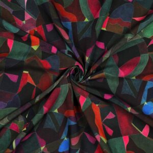 Lenzing Ecovero digital abstract - Zwart