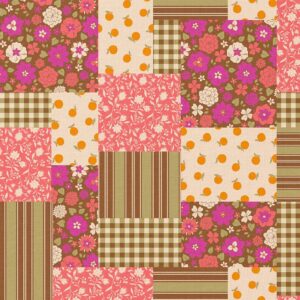 Popeline met bloemen