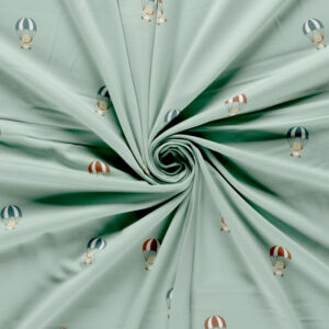 Katoen jersey met beren - ijsblauw