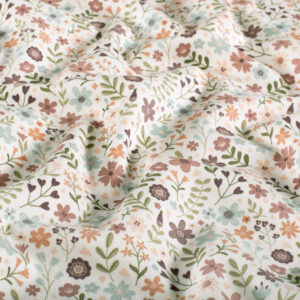 Katoen jersey bedrukt met bloemen