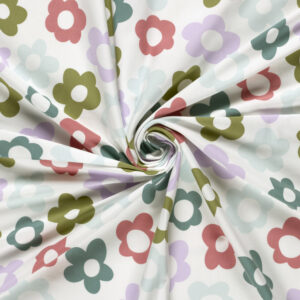 Katoen jersey bedrukt met bloemen