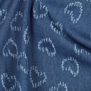 Denim Jacquard met hartjes