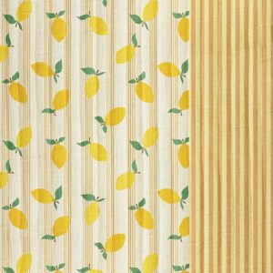 Double gauze gewatteerd met citroenen