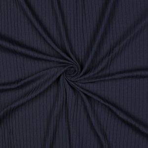 Rib jersey grote strepen - Navy