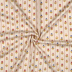 Rib jersey met bloemen